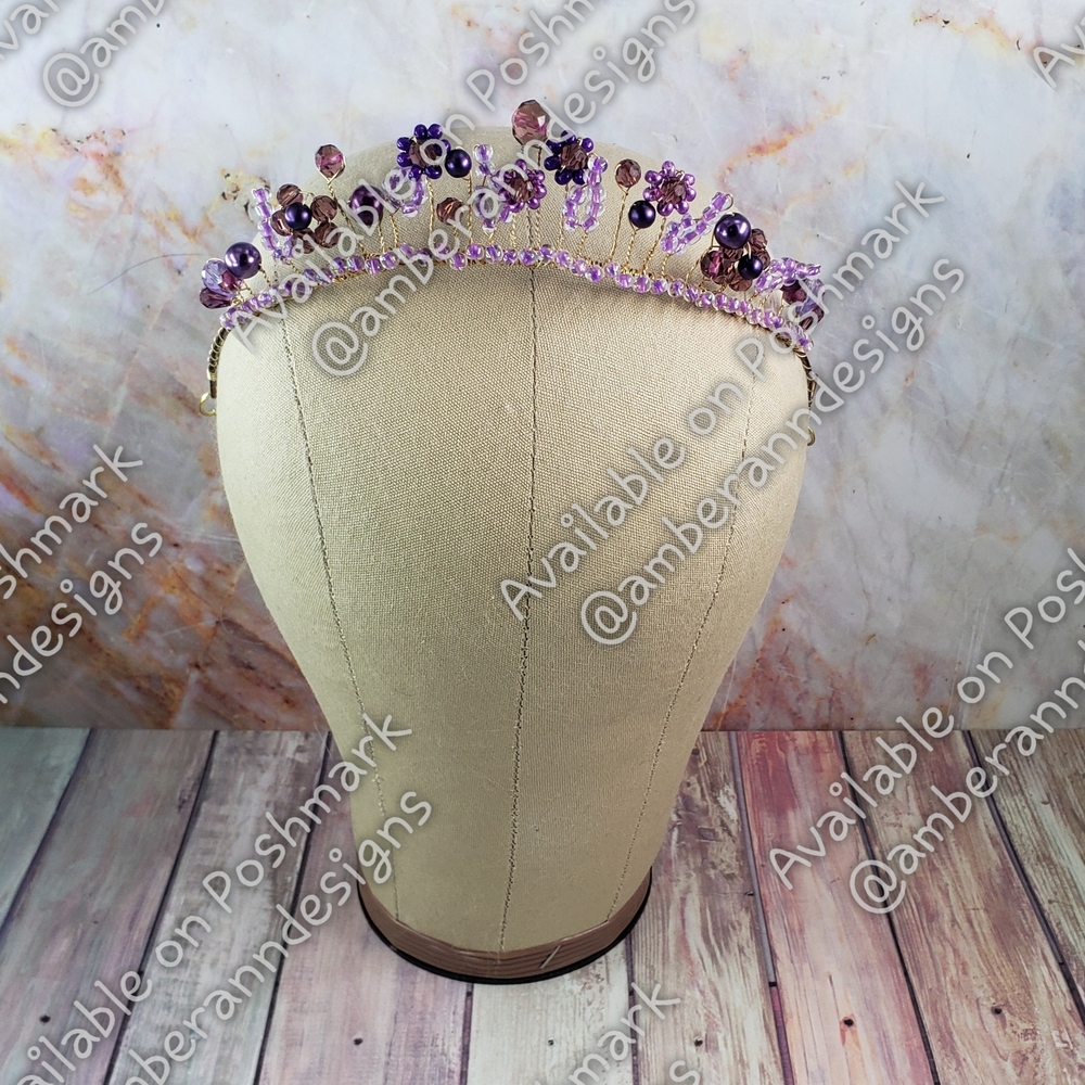 One Of A Kind Purple Floral Tiara